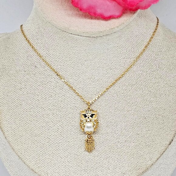Kate Spade Winter Wonderland Hoot Owl Pedant Necklace - Picture 1 of 10